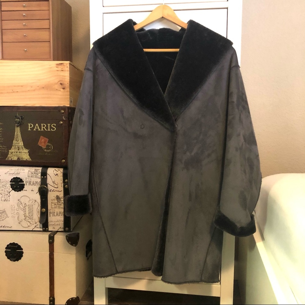 Faux Shearling Coat - image 1